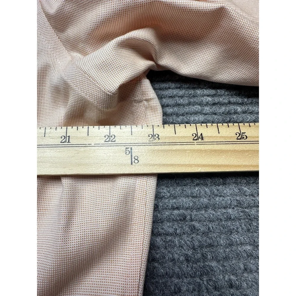 Banana Republic Dress Shirt Mens 16.5 Pink Non Iron Slim Fit Long Sleeve Check‎